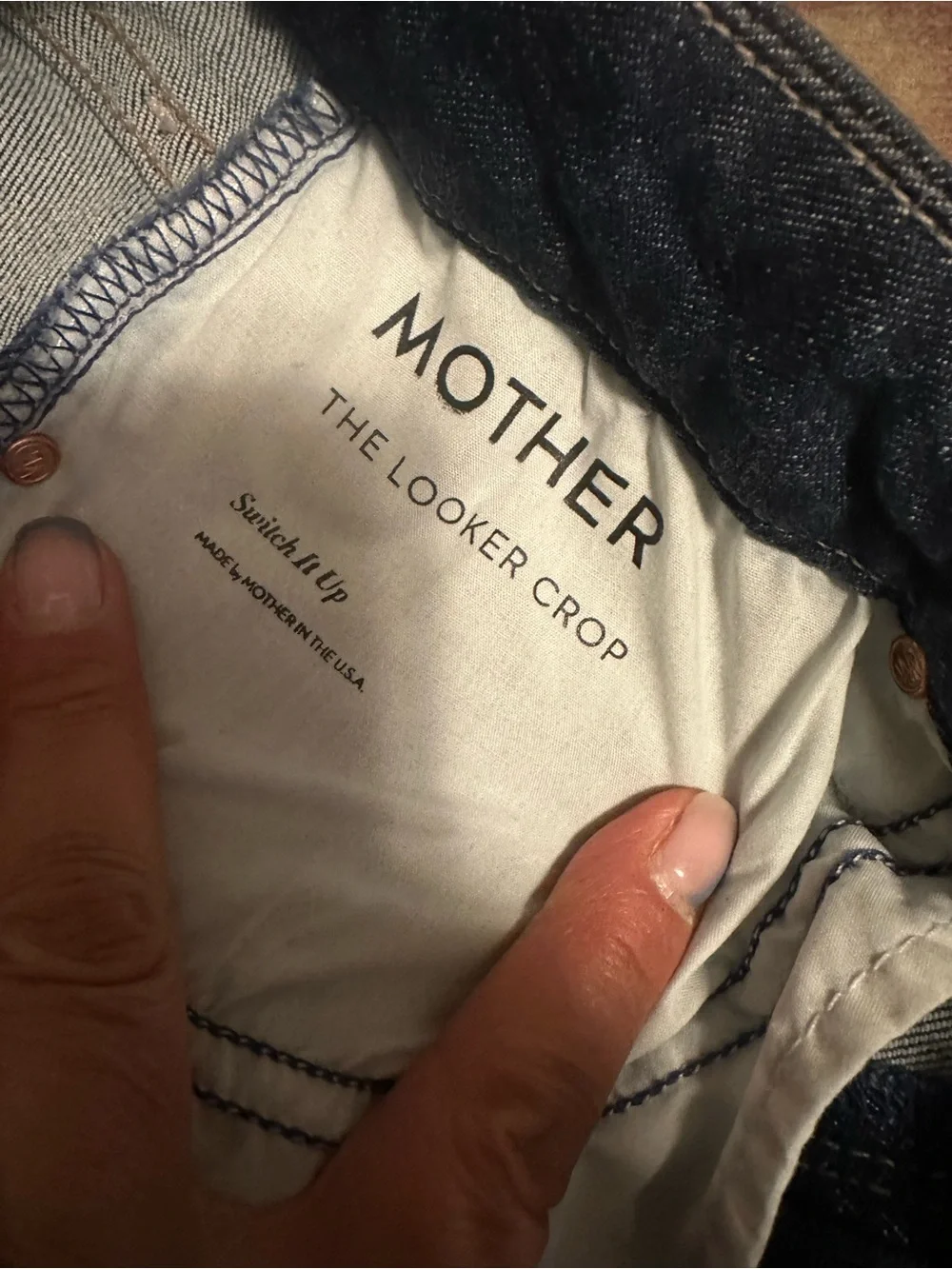 Mother jeans the looker crop in switch it up High-Rise Women's Jeans 32 - Picture 14 of 14